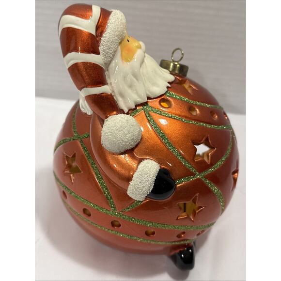 Home Reflections Santa Ornament Figure Luminary Color Changing LED By QVC NEW - Picture 5 of 15